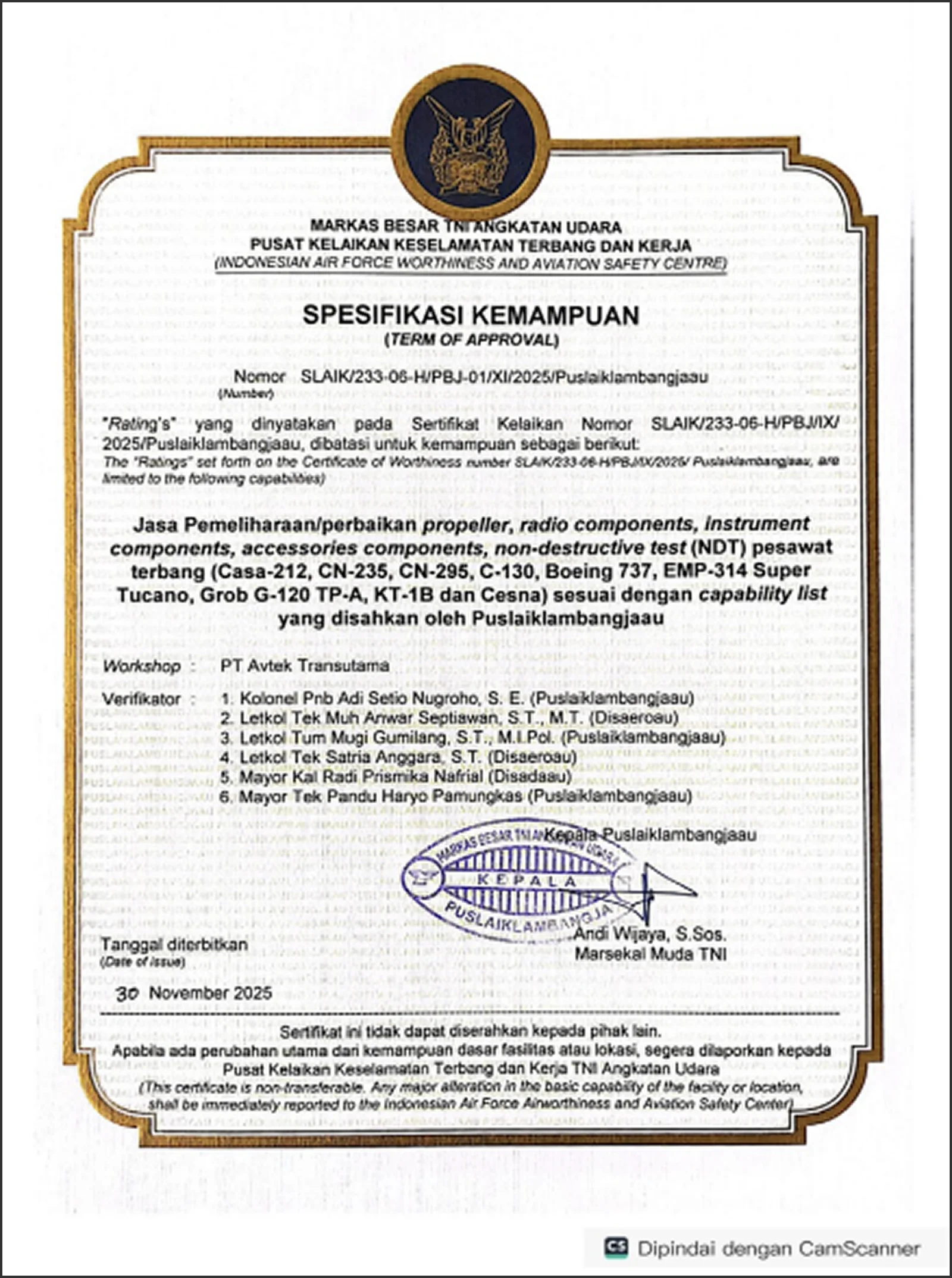 SLAIK TNI AU